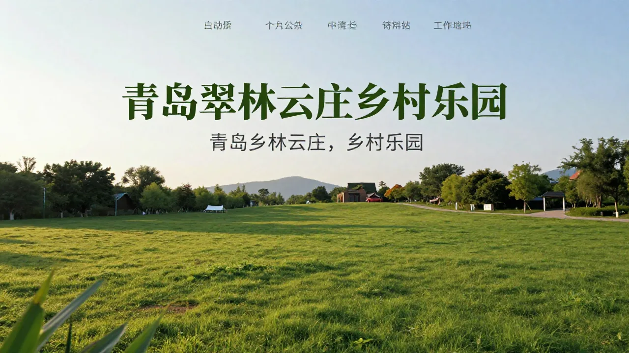 青岛翠林云庄乡村乐园 首页主视觉